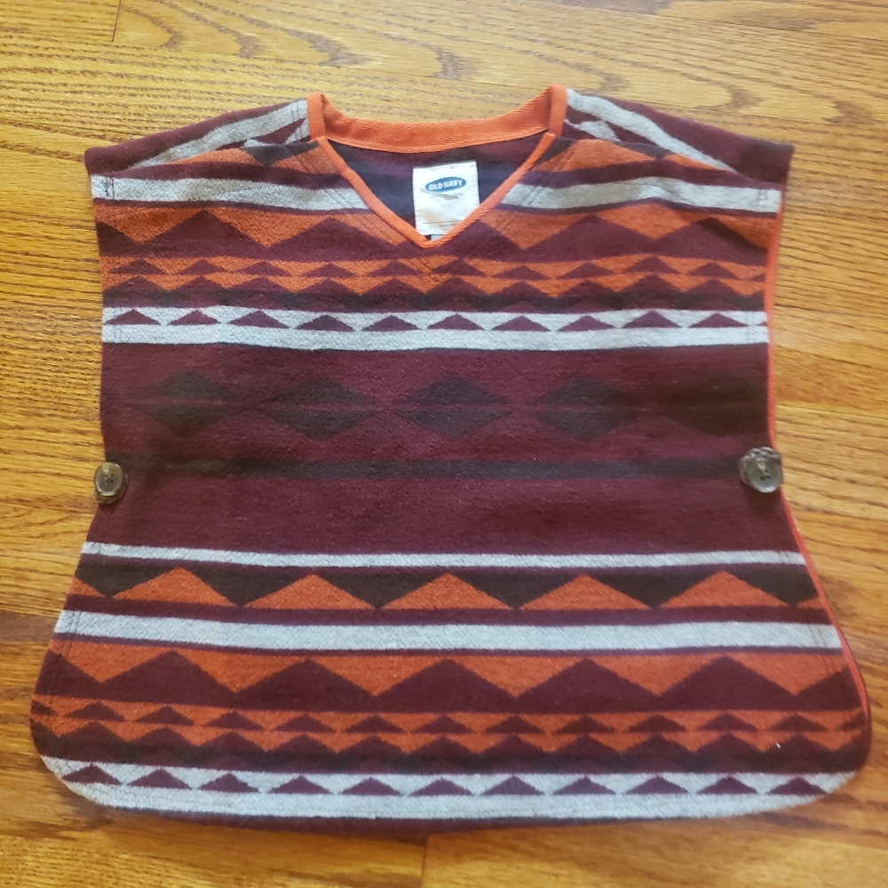 Old Navy Pullover Poncho Aztec Print